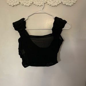 Mesh Off the Shoulder Top